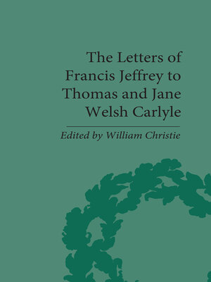 cover image of The Letters of Francis Jeffrey to Thomas and Jane Welsh Carlyle